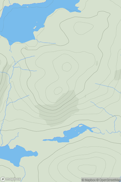 Thumbnail image for Meall nan Clach [Morvern and Kingairloch] showing contour plot for surrounding peak
